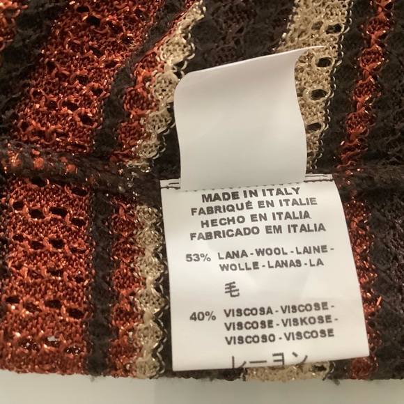 M Missoni Multicolor Metallic Knit Wrap Cardigan - Picture 6 of 9